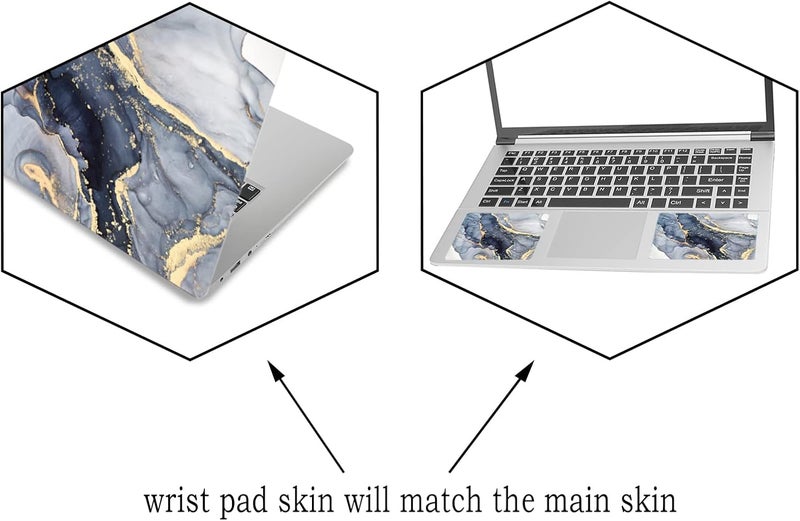 ARTSO Laptop Skin Sticker Decal, 12" 13" 13.3" 14" 15" 15.4" 15.6 inch Laptop Universal Netbook PC Notebook Vinyl Reusable Skin Sticker Cover Art Case Protector Personalized,Gilt Marble - Image 5
